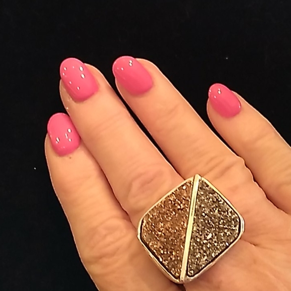 Christine Darren Drusy Split gold and silver ring - Picture 5 of 6